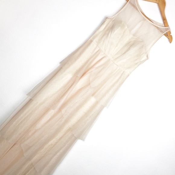 NWT Donna Morgan Prom Wedding Pageant Almond gown - Picture 3 of 8